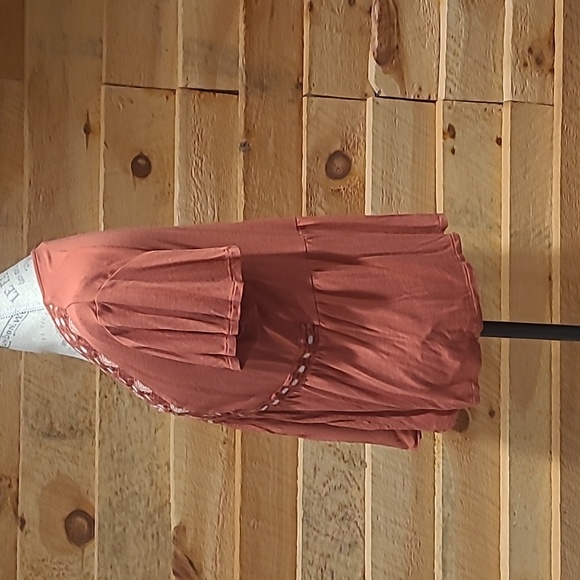 Boho burnt orange tshirt size L - Picture 3 of 5